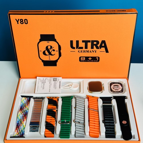 Y80 Ultra Smart Watch (8-in-1 Combo)