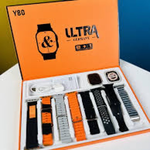 Y80 Ultra Smart Watch (8-in-1 Combo)